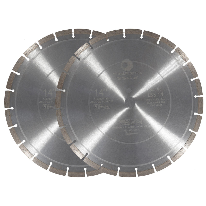 14 inch Diamond Saw Blades 14"x.125"x.395"  Suitable for cutting concrete bricks, asphalt, walls, floors and masonry