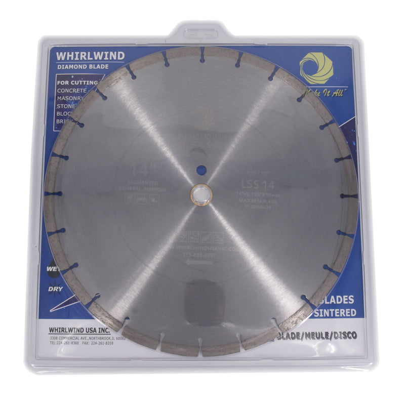 14 inch Diamond Saw Blades 14"x.125"x.395"  Suitable for cutting concrete bricks, asphalt, walls, floors and masonry